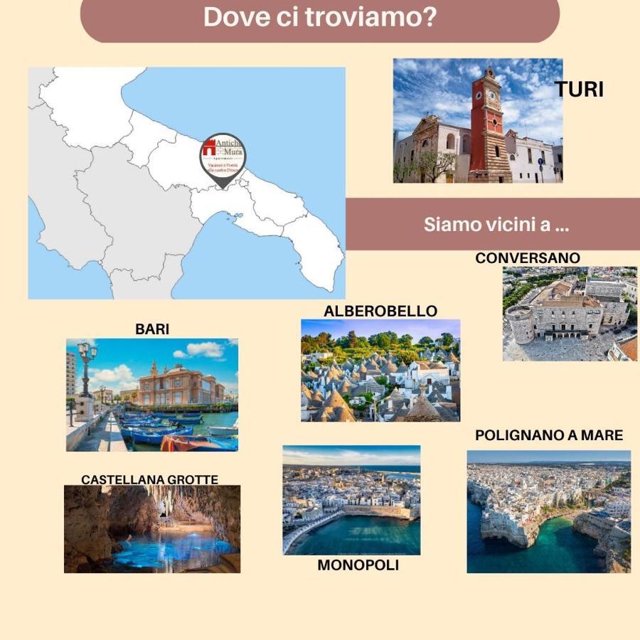Antiche Mura Apartments"Cielo Di Puglia" -2 Matrimoniali, Cucina E Terrazzo Turi Eksteriør bilde